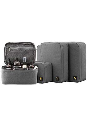 Packing Cubes Travel Organizer Set Luggage Storage Bags Cosmetic Case 4 Piece